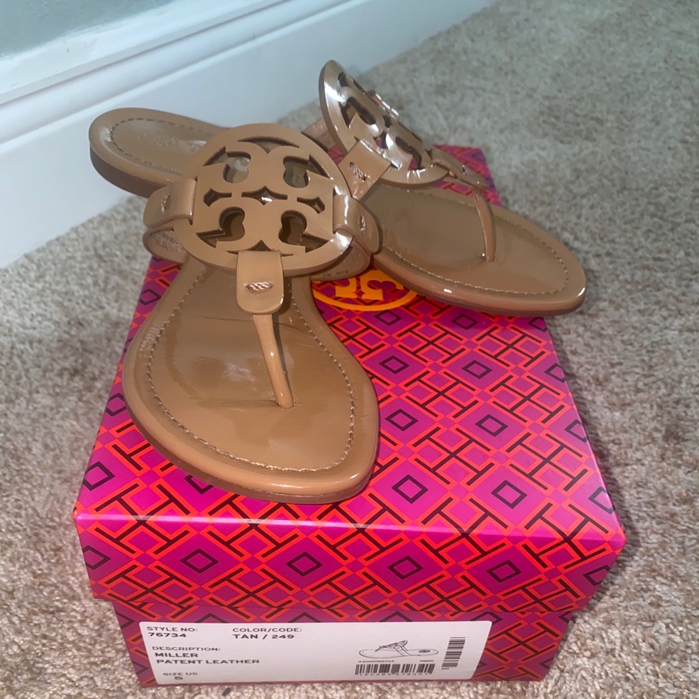 Tan Tory Burch Sandals
